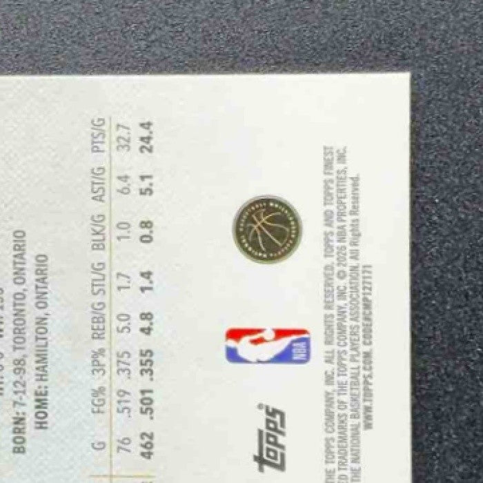 SHAI GILGEOUS-ALEXANDER 2025-26 TOPPS FINEST #66 COMMON THUNDER