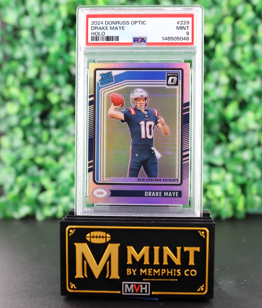 DRAKE MAYE  2024 PANINI DONRUSS OPTIC RATED ROOKIE RC #229 HOLO PATRIOTS