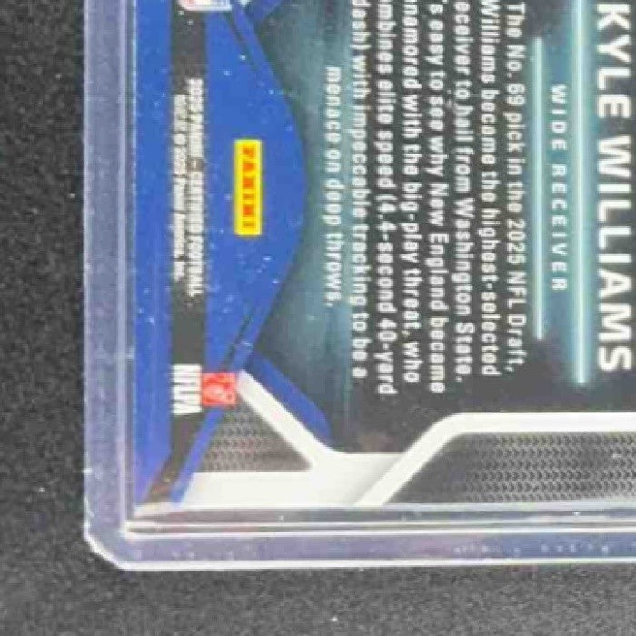 KYLE WILLIAMS 2025 PANINI CERTIFIED #CRK-KWS ROOKIES RC PATRIOTS