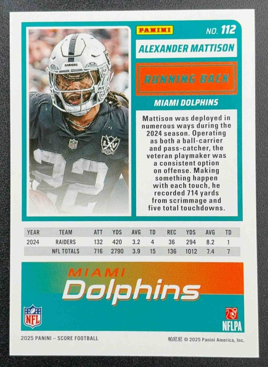 ALEXANDER MATTISON 2025 PANINI CANDY SCORE A TREAT #112 TRICK OR TREAT /99