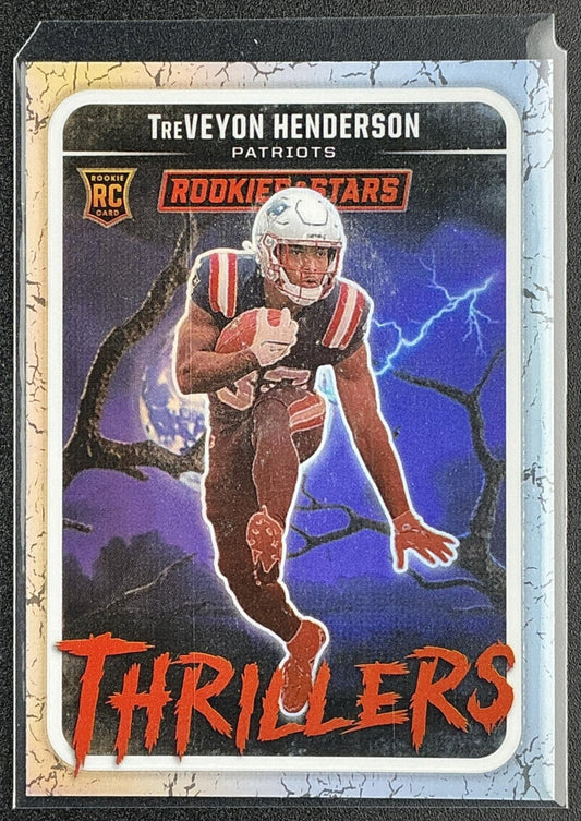 TREVEYON HENDERSON 2025 PANINI ROOKIES & STARS #20 THRILLERS SILVER RC PATRIOTS