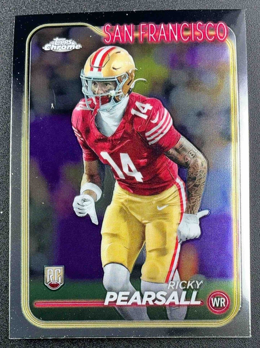 RICKY PEARSALL 2024 TOPPS CHROME #243 RC 49ERS