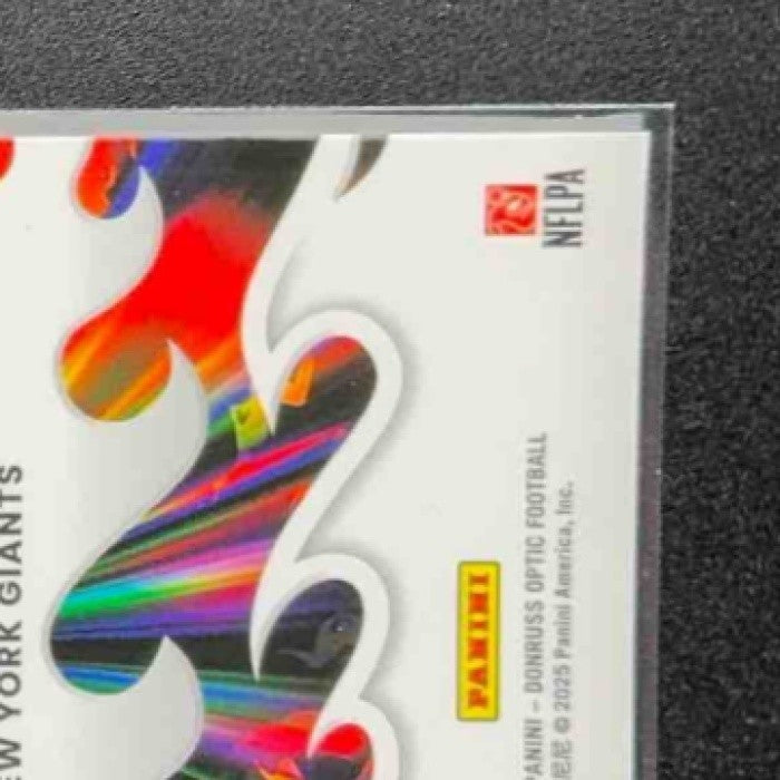 JAXSON DART 2025 PANINI DONRUSS OPTIC #3 LIGHT IT UP RC GIANTS
