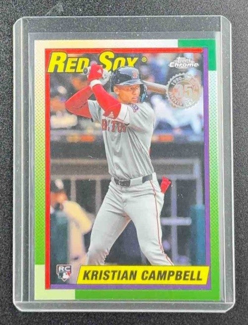 KRISTIAN CAMPBELL 2025 TOPPS CHROME UPDATE #90CU-19 1990 RC RED SOX