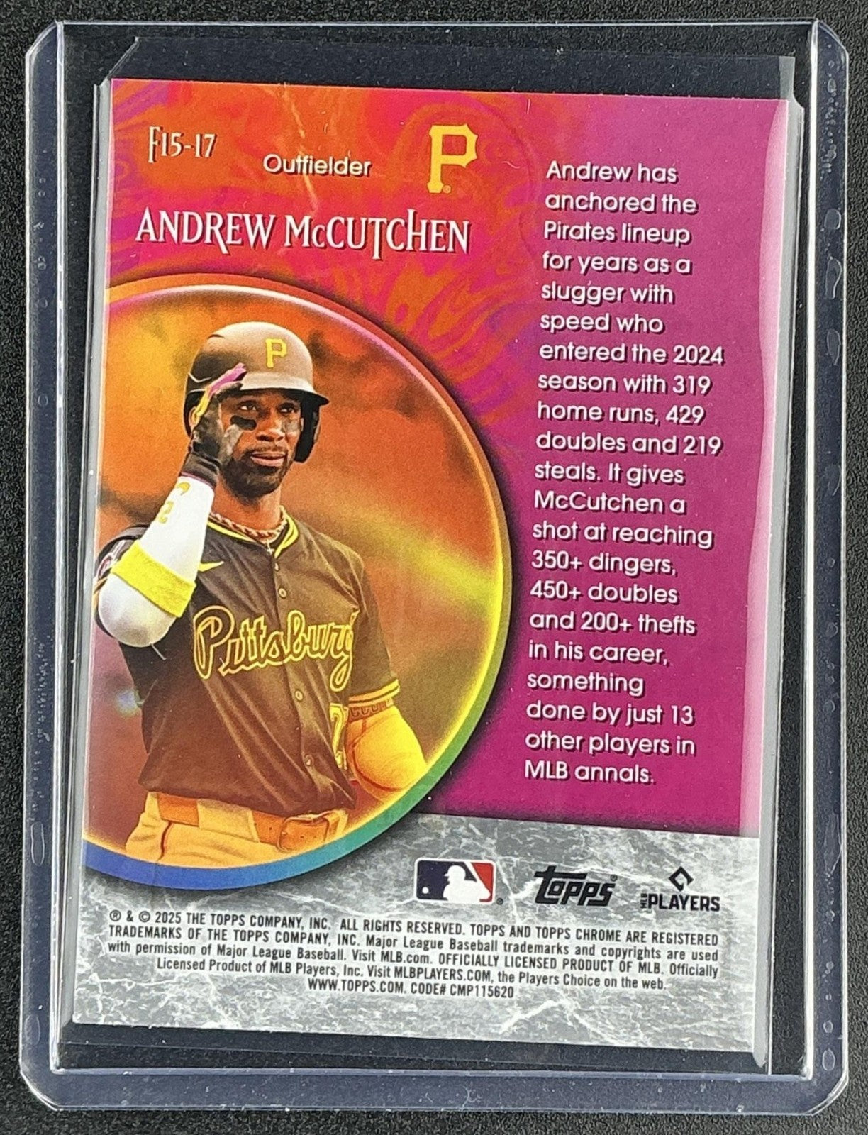 ANDREW MCCUTCHEN 2025 TOPPS CHROME UPDATE #F15-17 FORTUNE 15 PIRATES