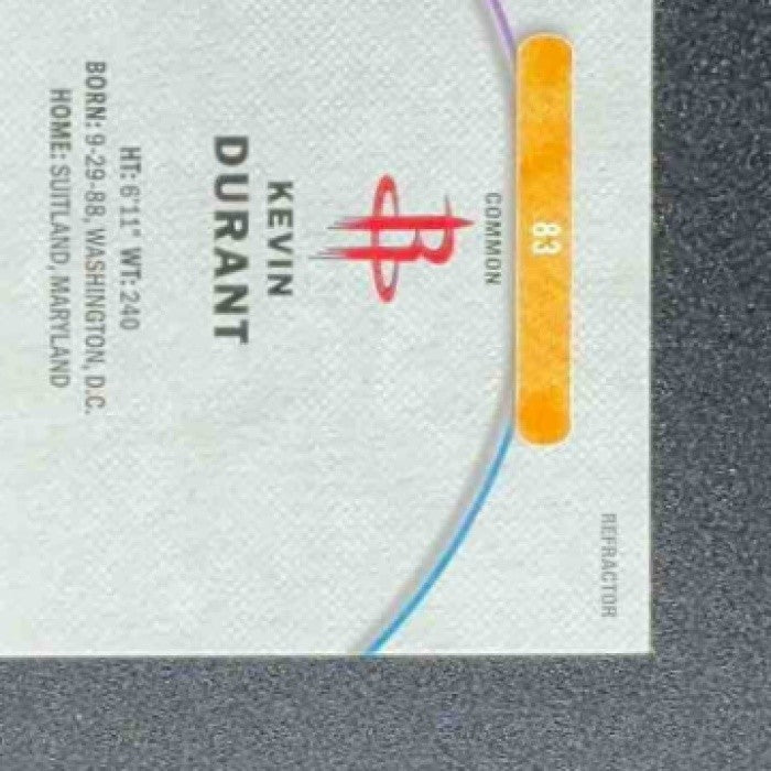 KEVIN DURANT 2025-26 TOPPS FINEST #83 COMMON REFRACTOR ROCKETS