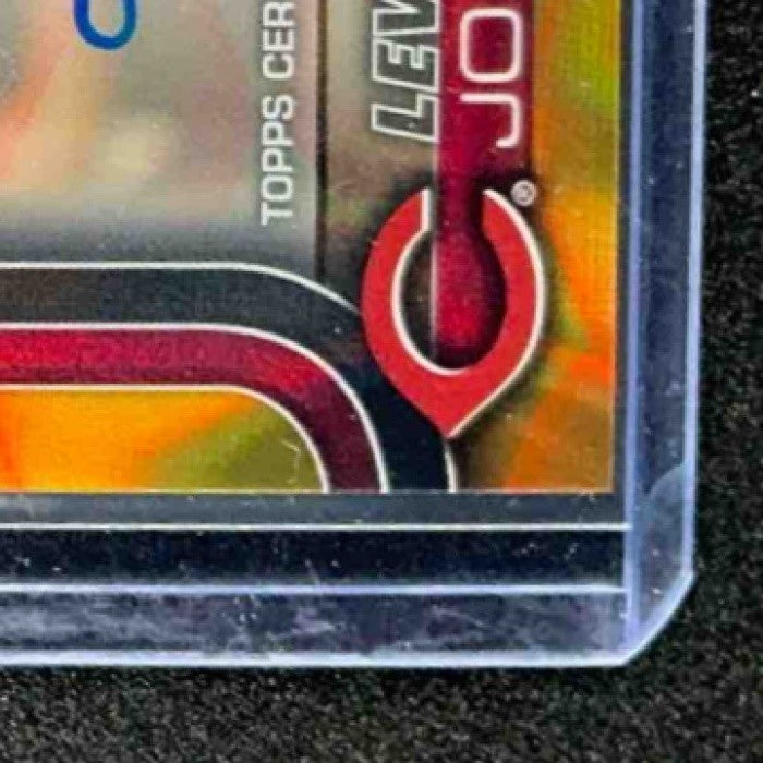 2025 Topps Chrome Levi Jordan Rookie Lava Lamp Auto Gold/Orange Refractor /85 RC