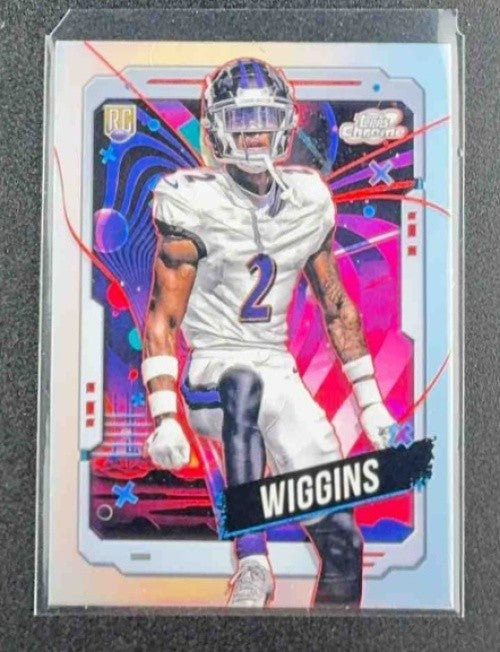NATE WIGGINS 2024 TOPPS COSMIC CHROME #109 REFRACTOR RC RAVENS