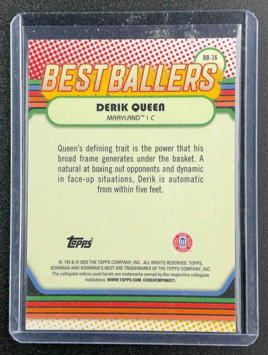 2024 Bowman's Best University Derik Queen #BB-16 Ballers Shimmer Refractor