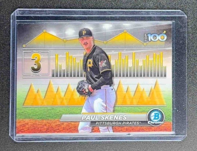 PAUL SKENES 2024 BOWMAN #BTP-3 SCOUTS' TOP 100 CHROME RC PIRATES
