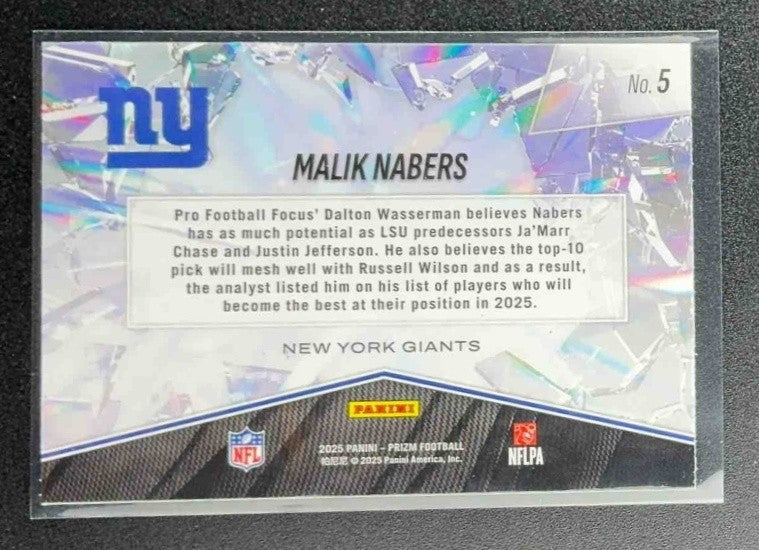 MALIK NABERS 2025 PANINI PRIZM #5 BREAK GIANTS