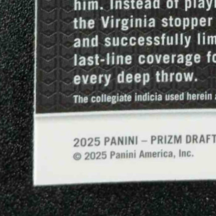 JONAS SANKER 2025 PANINI PRIZM DRAFT PICKS #142 RED ICE RC CAVALIERS