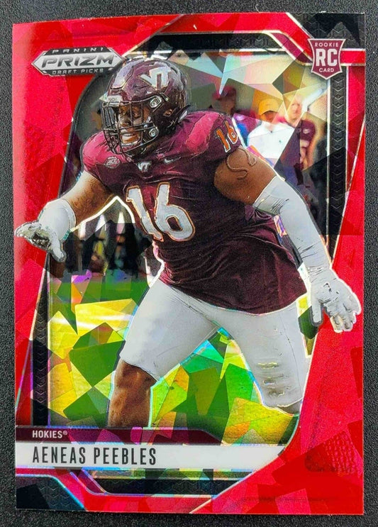 AENEAS PEEBLES 2025 PANINI PRIZM DRAFT PICKS #145 RED ICE RC HOKIES