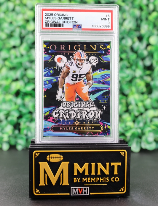 MYLES GARRETT 2025 PANINI ORIGINS ORIGINAL GRIDIRON PSA 9 POP 2 NONE HIGHER