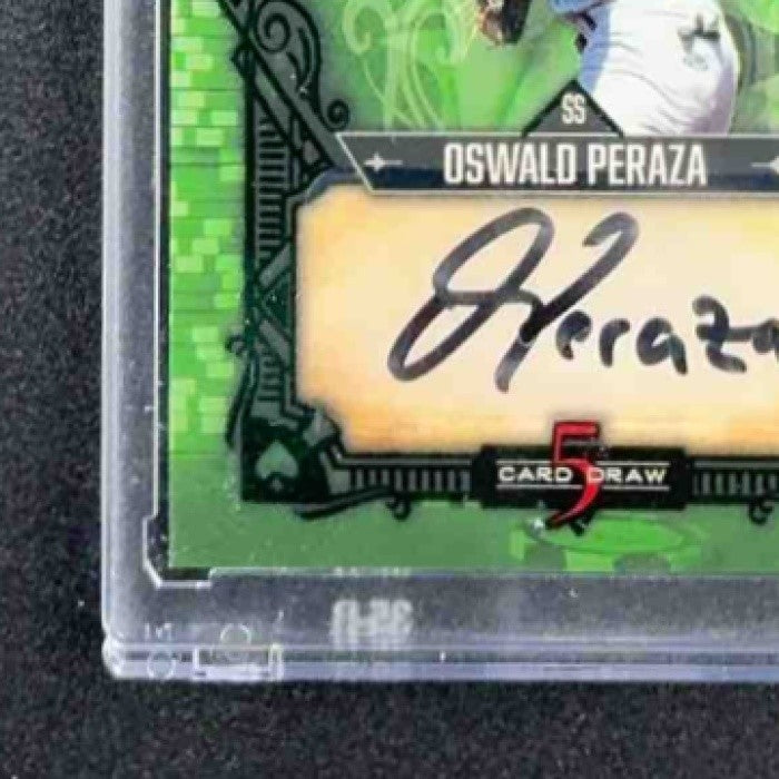2023 wild card oswald peraza auto /3 5 card draw SSP