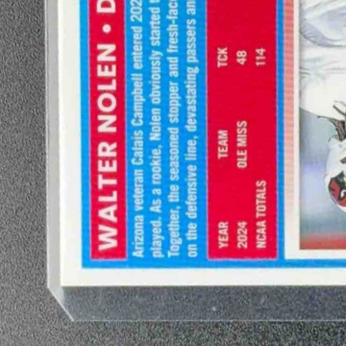 2025 Panini Donruss Optic Walter Nolen #276 Rated Rookie Blue Hyper Prizm