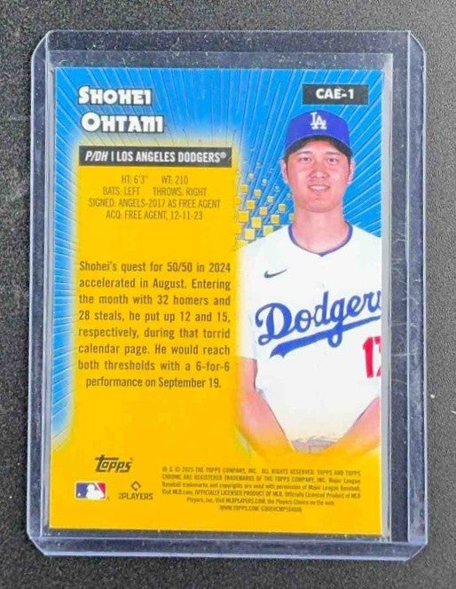 SHOHEI OHTANI 2025 TOPPS CHROME #CAE-1 ALL-ETCH DODGERS