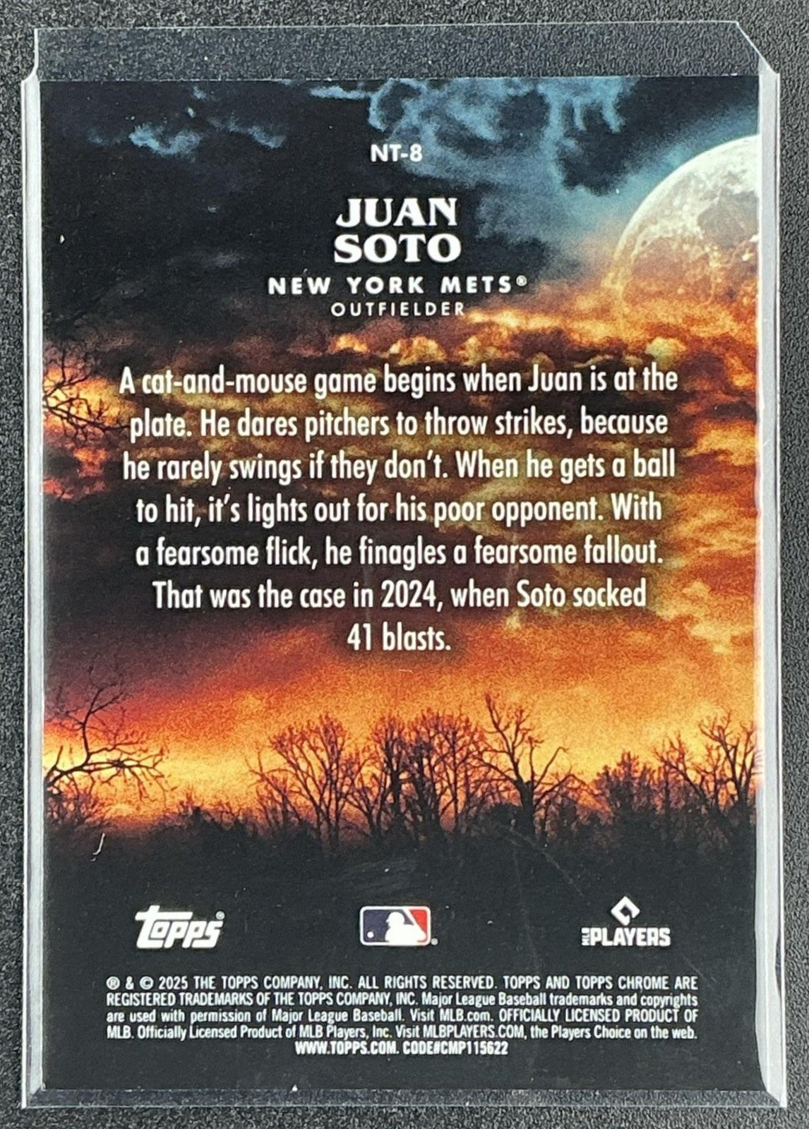 JUAN SOTO 2025 TOPPS CHROME UPDATE #NT-8 NIGHT TERRORS METS