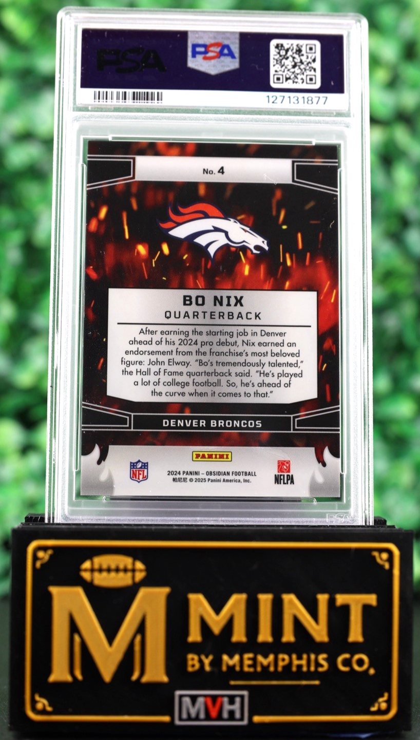 BO NIX 2024 OBSIDIAN EMBERS #18 RC SSP CASE HIT PSA 10 POP 3 DENVER BRONCOS