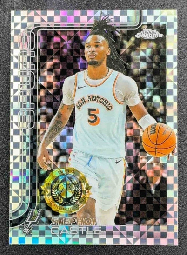 STEPHON CASTLE 2025-26 TOPPS CHROME #228 X-FRACTOR SPURS