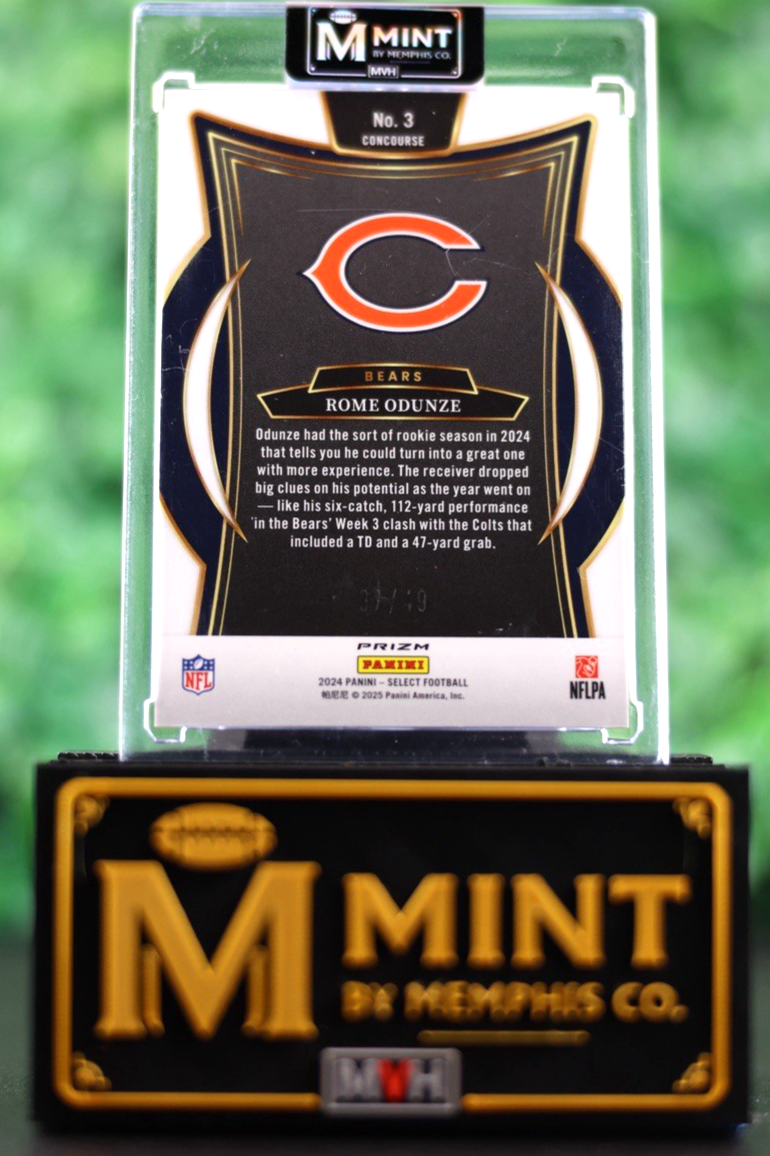 ROME ODUNZE  2024 SELECT CONCOURSE #3 ORANGE PRIZM /49 RC COLOR MATCH BEARS SP