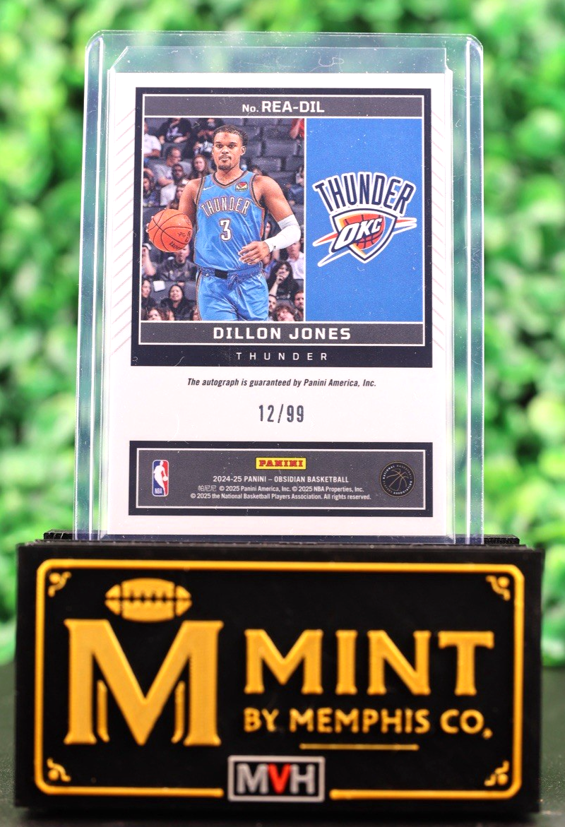 DILLON JONES 2024-25 OBSIDIAN ROOKIE ERUPTION AUTO ELECTRIC ORANGE /99 THUNDER