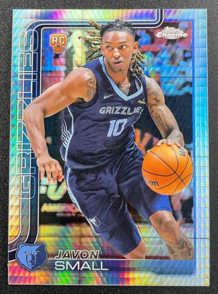 JAVON SMALL 2025-26 TOPPS CHROME #299 PRISM REFRACTOR RC GRIZZLIES
