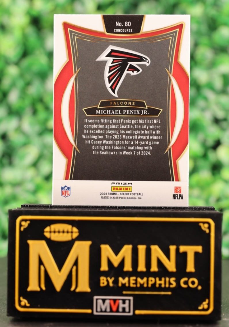 MICHAEL PENIX JR. 2024 SELECT CONCOURSE #80 SILVER PRIZM (RC) FALCONS