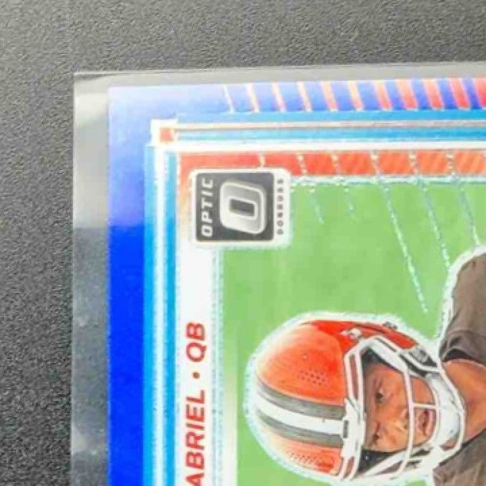 2025 Panini Donruss Optic Dillon Gabriel #263 Rated Rookie Blue Hyper Prizm