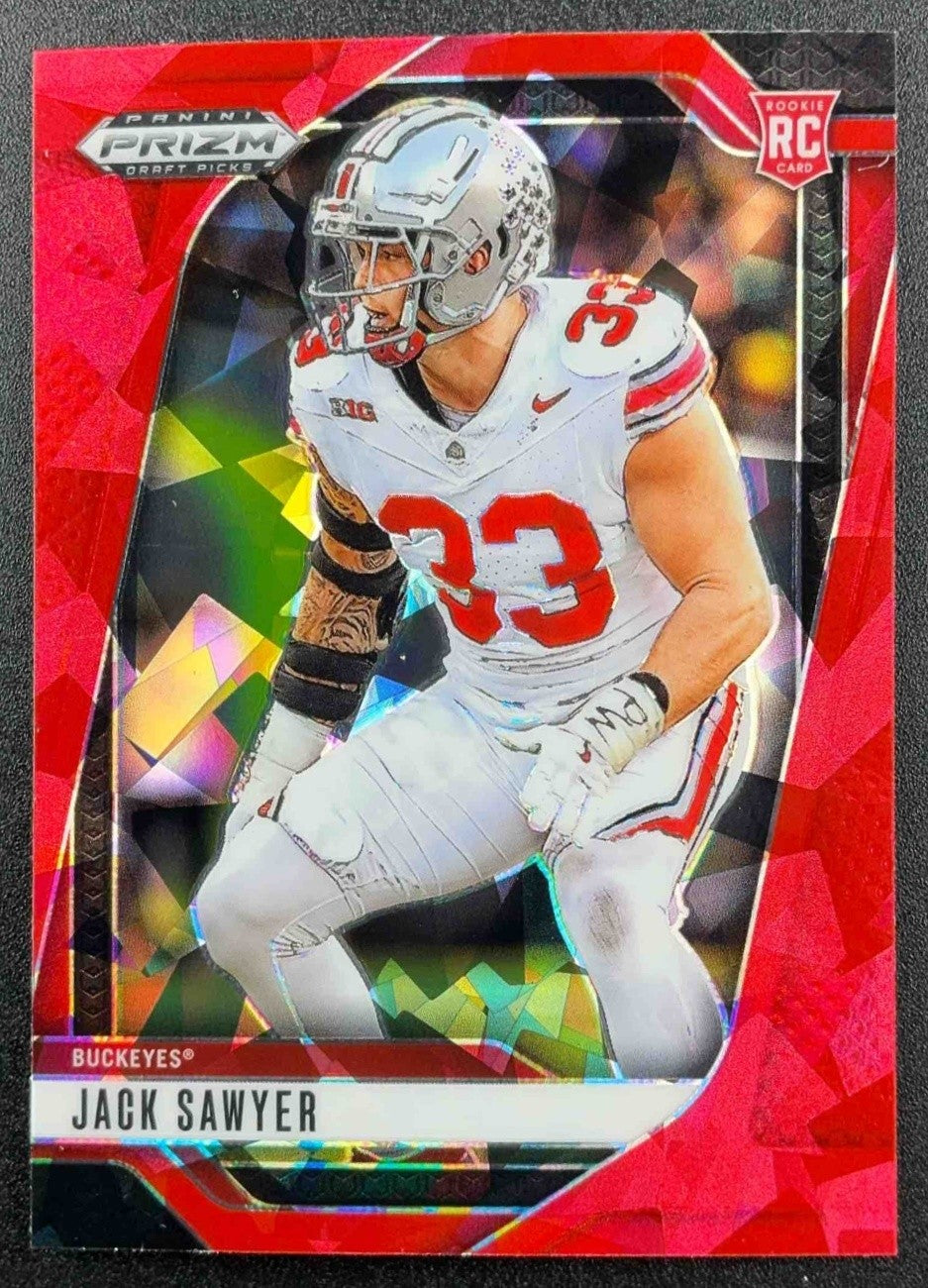 JACK SAWYER 2025 PANINI PRIZM DRAFT PICKS #80 RED ICE RC BUCKEYES