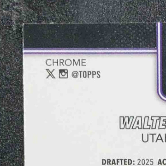 WALTER CLAYTON JR. 2025-26 TOPPS CHROME #268 PRISM REFRACTOR RC JAZZ