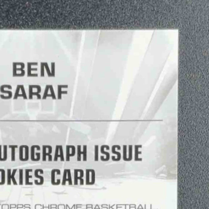 BEN SARAF 2025-26 TOPPS CHROME #TAUR2-BS CERTIFIED AUTO ISSUE ROOKIES RC NETS