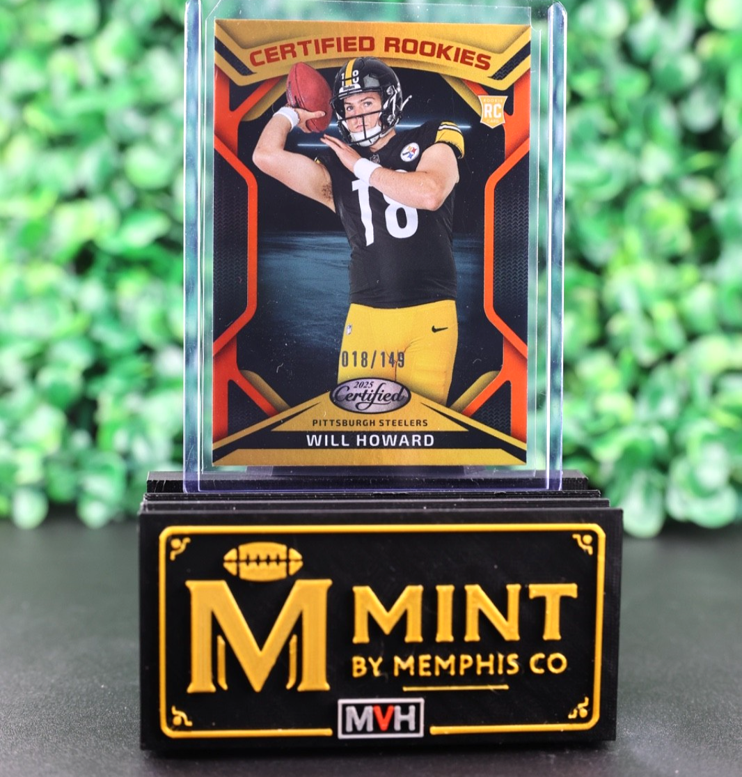 WILL HOWARD 2025 CERTIFIED RC /149 CERTIFIED ROOKIES MIRROR ORANGE STEELERS