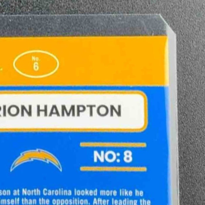 OMARION HAMPTON 2025 PANINI DONRUSS OPTIC #6 2015 RETRO RC CHARGERS