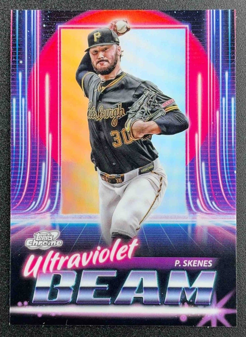 PAUL SKENES 2025 TOPPS COSMIC CHROME #UB-20 ULTRAVIOLET BEAM PIRATES