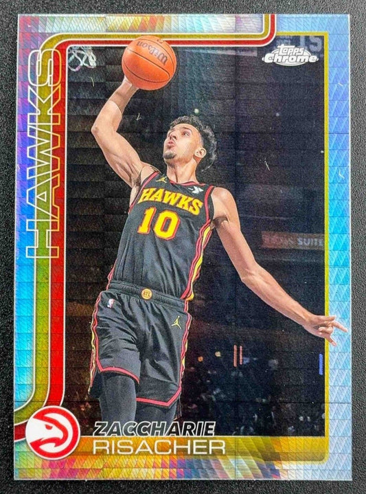 ZACCHARIE RISACHER 2025-26 TOPPS CHROME #2 PRISM REFRACTOR HAWKS