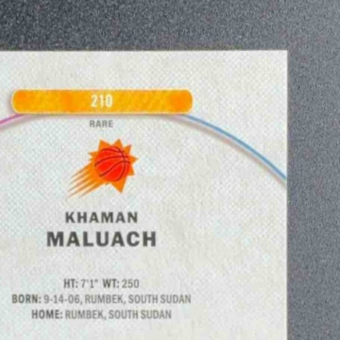 KHAMAN MALUACH 2025-26 TOPPS FINEST #210 RARE RC SUNS