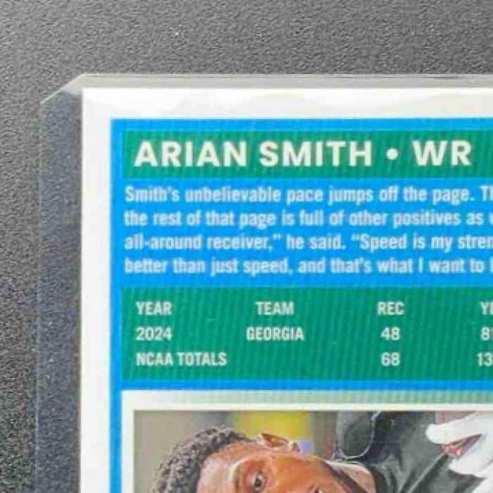 ARIAN SMITH 2025 PANINI DONRUSS OPTIC #285 RATED ROOKIE BLUE HYPER PRIZM JETS