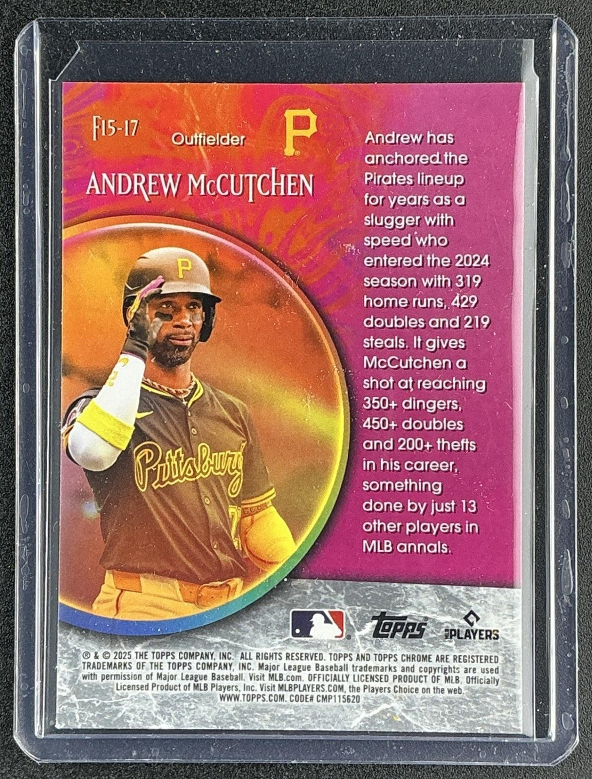 ANDREW MCCUTCHEN 2025 TOPPS CHROME UPDATE #F15-17 FORTUNE 15 PIRATES