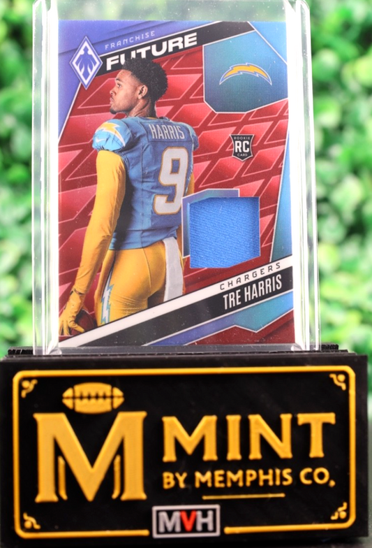 TRE HARRIS 2025 PANINI PHOENIX FRANCHISE FUTURE ROOKIE PATCH /249 CHARGERS