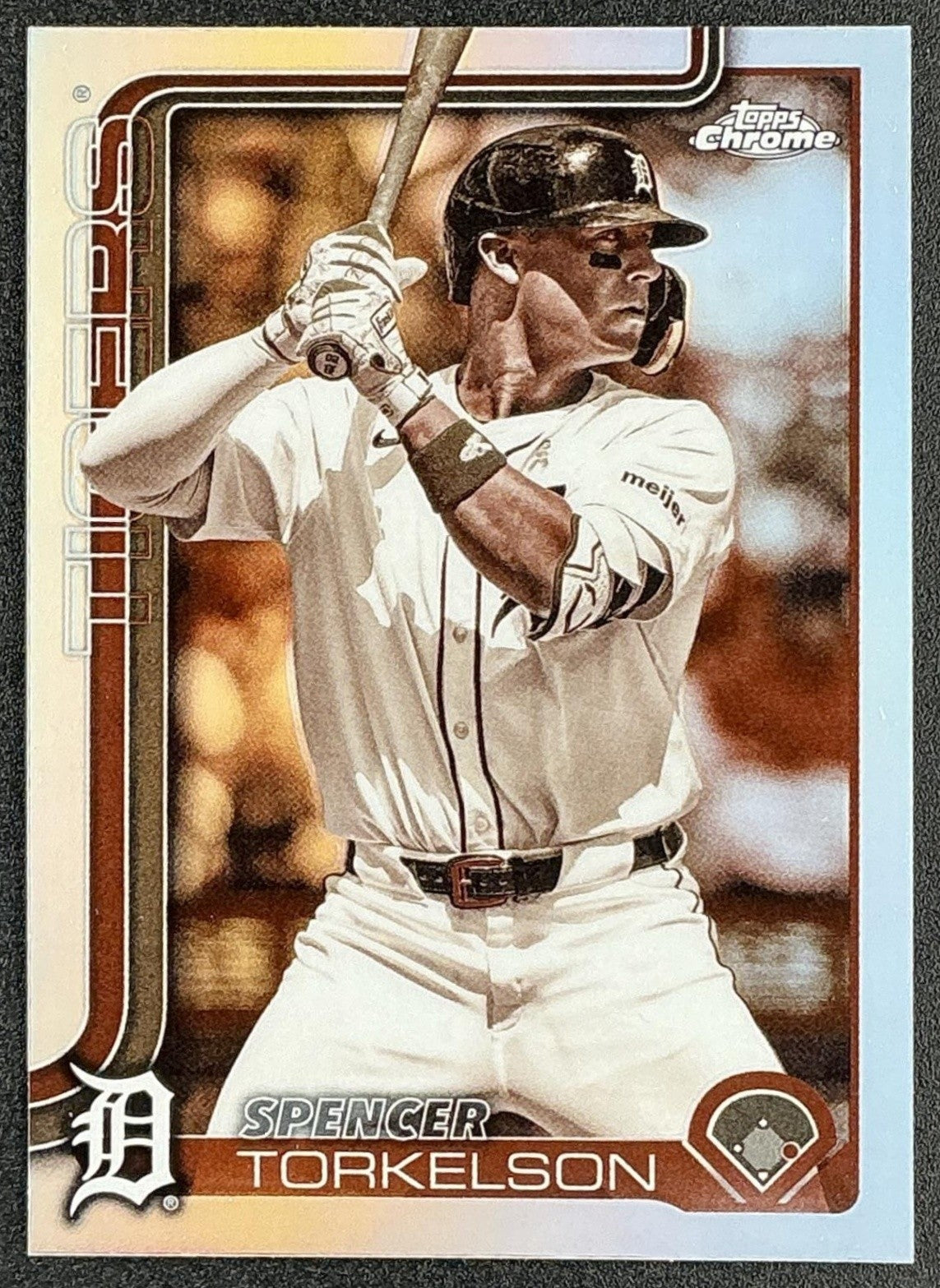 SPENCER TORKELSON 2025 TOPPS CHROME UPDATE #USC27 SEPIA REFRACTOR TIGERS