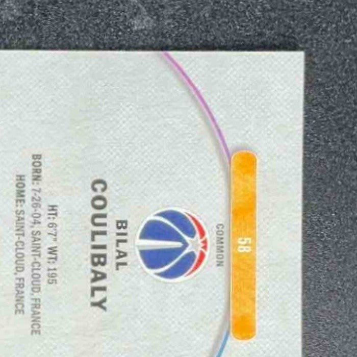 BILAL COULIBALY 2025-26 TOPPS FINEST #58 COMMON OIL SPILL REFRACTOR WIZARDS