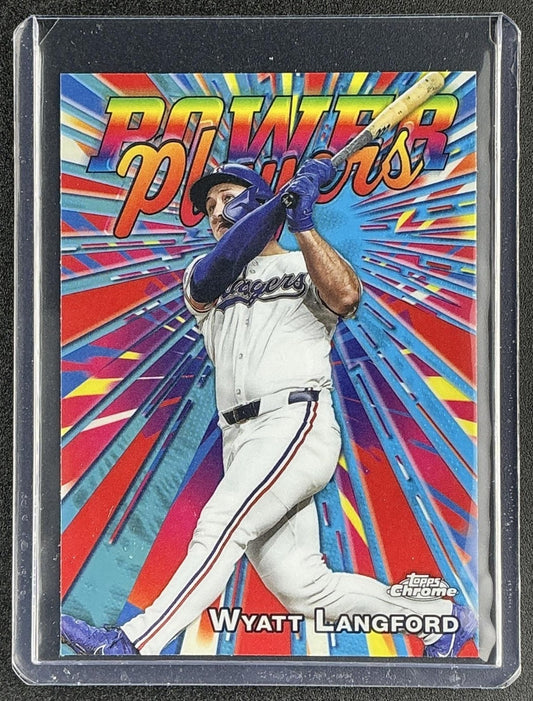 WYATT LANGFORD 2025 TOPPS CHROME UPDATE #PP-39 POWER PLAYERS RANGERS