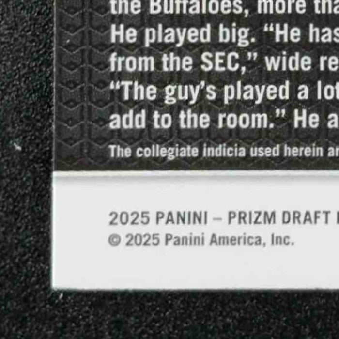 WILL SHEPPARD 2025 PANINI PRIZM DRAFT PICKS #23 RED ICE RC BUFFALOES