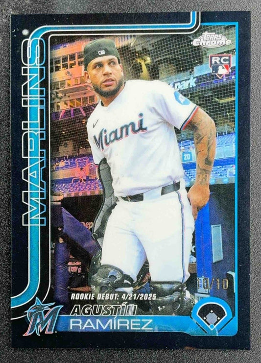 Agustin Ramirez 2025 Topps Chrome Update #USC38 Black Refractor /10