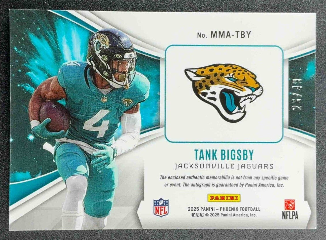 2025 Panini Phoenix Tank Bigsby #MMA-TBY Mythical Materials Auto /49 MEM