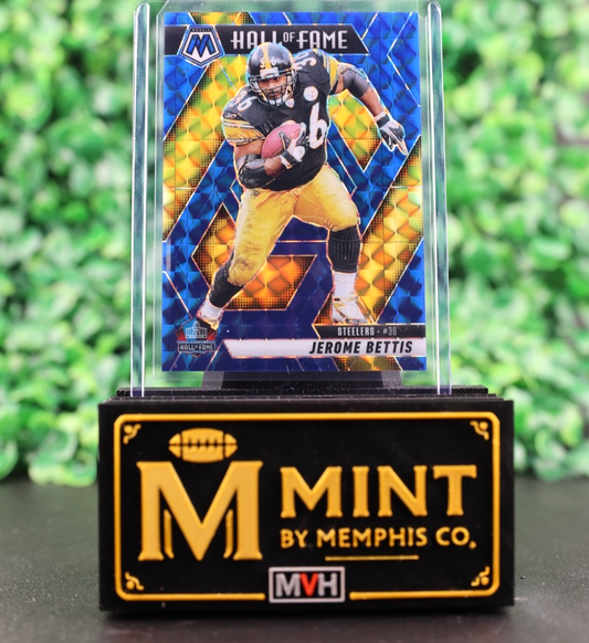 JEROME BETTIS 2025 MOSAIC - HALL OF FAME #298 BLUE MOSAIC PRIZM /99 STEELERS