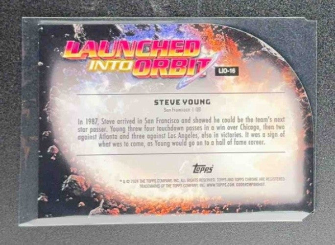 STEVE YOUNG 2024 TOPPS COSMIC CHROME #LIO-16 LAUNCHED INTO ORBIT 49ERS
