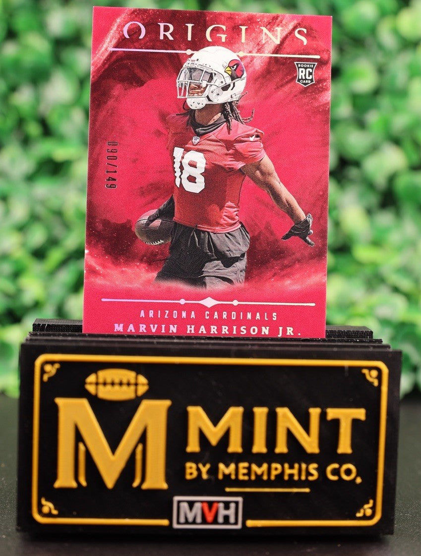 MARVIN HARRISON JR  2024 ORIGINS RED COLOR MATCH ROOKIE RC /149 CARDINALS