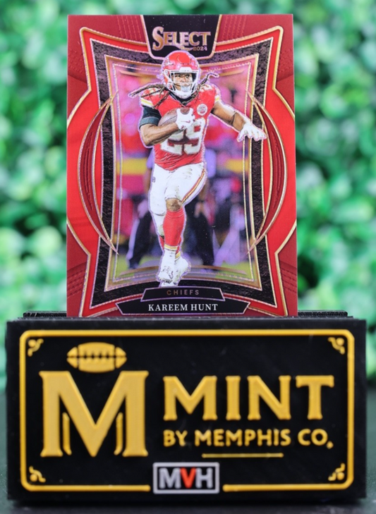 KAREEM HUNT RED PRIZM /149 COLOR MATCH 2024 PANINI SELECT #75